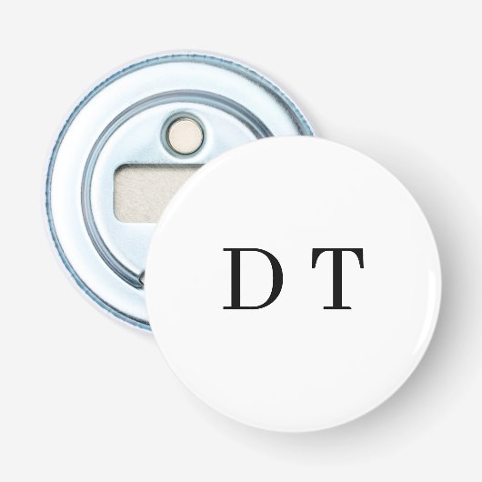 Platinum Spiegelgravure – Ultra‑Clean Luxe Button Flesopener (Voorkant)