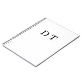 Platinum Spiegelgravure – Ultra‑Clean Luxe Notitieboek (Linkerzijde)