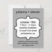 Platinum The Ring Photo Engagement Party Kaart (Achterkant)