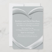 Platinum trouw hart foto jubileum uitnodiging (Achterkant)