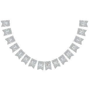 Platinum trouwdag 70e foto bunting vlaggetjes