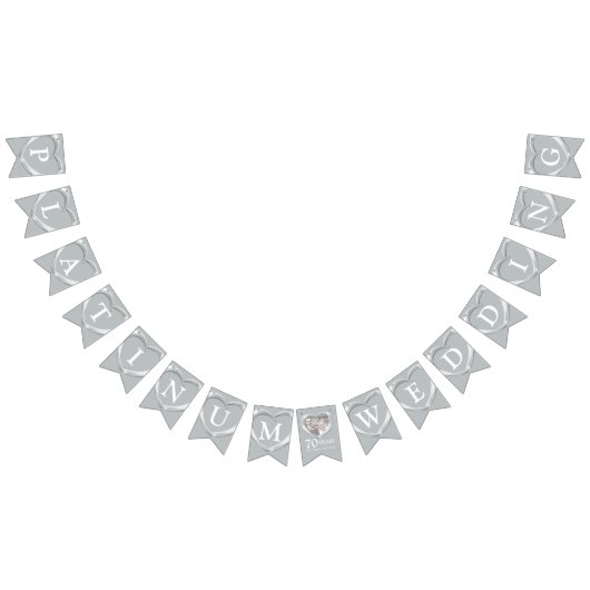 Platinum trouwdag 70e foto bunting vlaggetjes (Alle)