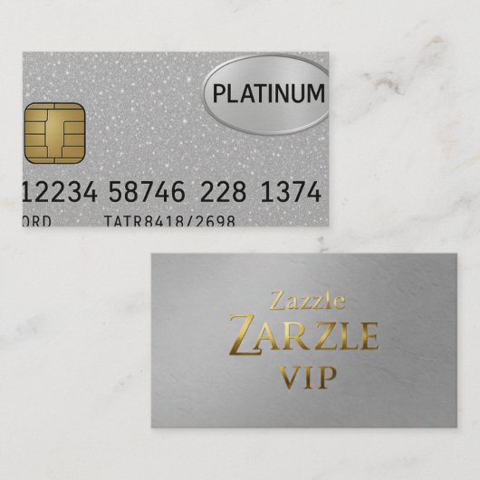 Platinum Visitekaartje Silver (Voorkant / Achterkant)