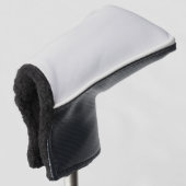 Platinum Witte Golf Head Cover – Aanpasbaar (3/4 voorkant)