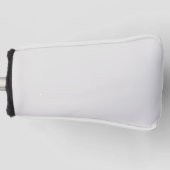 Platinum Witte Golf Head Cover – Aanpasbaar (Voorkant)