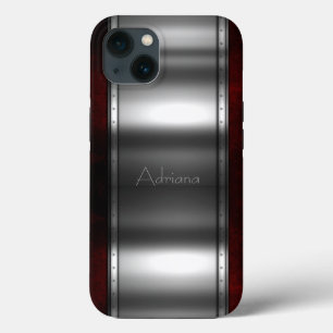 Platinum Zilver Roestvrij Staal Print iPhone 15 Case-Mate iPhone Case