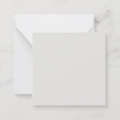 Platinumgrijs minimalistisch eenvoudig leesbaar mo notitiekaartje (Achterkant)