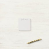 Platinumgrijs minimalistisch eenvoudig leesbaar mo post-it® notes (Op bureau)
