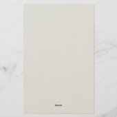 Platinumgrijs Minimalistisch Eenvoudig Modern Eige Briefpapier (Achterkant)