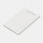 Platinumgrijs Minimalistisch Eenvoudig Modern Eige Post-it® Notes (Schuin)