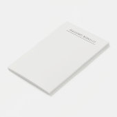 Platinumgrijs Minimalistisch Eenvoudig Modern Eige Post-it® Notes (Schuin)