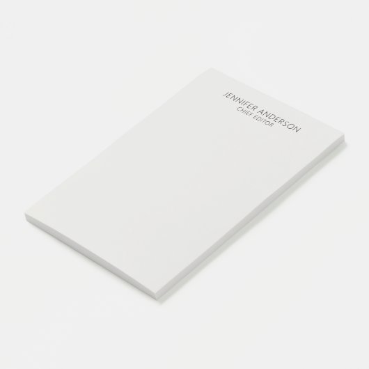 Platinumgrijs Professioneel Modern Sober Minimalis Post-it® Notes (Schuin)