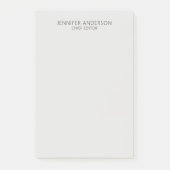 Platinumgrijs Professioneel Modern Sober Minimalis Post-it® Notes (Voorkant)
