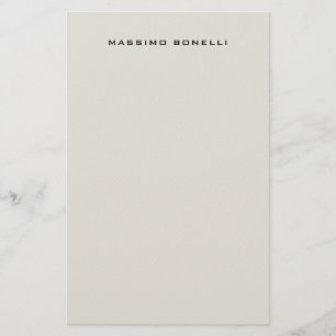 Platinumgrijze minimalistische vlakte leesbare mod briefpapier