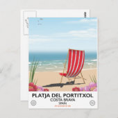 Platja del Portitxol, Costa Brava, Spanje Briefkaart (Voorkant / Achterkant)