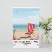 Platja del Portitxol, Costa Brava, Spanje Briefpapier (Staand voorkant)
