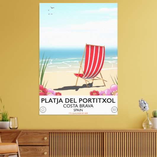 Platja del Portitxol, Costa Brava, Spanje Canvas Afdruk (Insitu (Woonkamer))