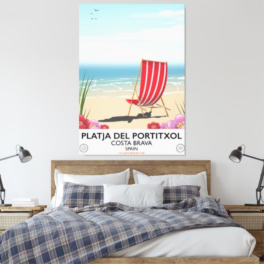Platja del Portitxol, Costa Brava, Spanje Canvas Afdruk (Insitu (Slaapkamer))