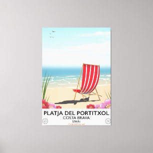 Platja del Portitxol, Costa Brava, Spanje Canvas Afdruk