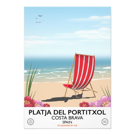 Platja del Portitxol, Costa Brava, Spanje Foto Afdruk (Voorkant)