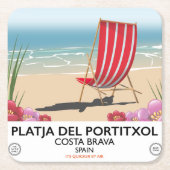 Platja del Portitxol, Costa Brava, Spanje Kartonnen Onderzetters (Voorkant)