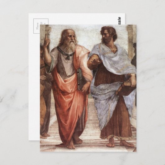 Plato and Aristotle Briefkaart (Voorkant / Achterkant)