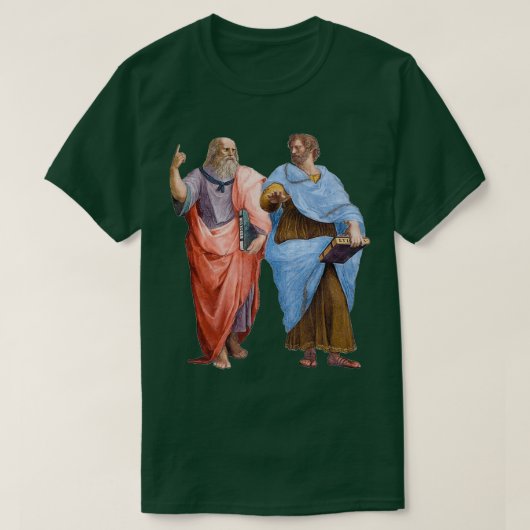 Plato and Aristotle T-shirt (Design voorkant)