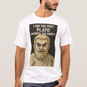 Plato anti-dichter t-shirt