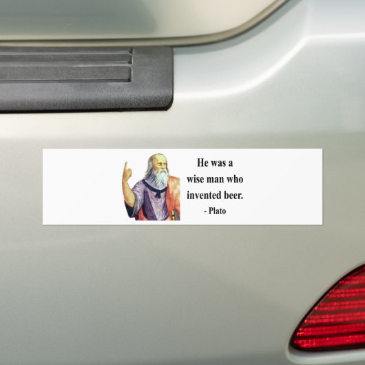 Plato Citaat 3b Bumpersticker (Op auto)