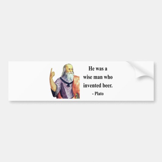 Plato Citaat 3b Bumpersticker (Voorkant)