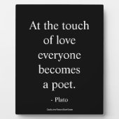 Plato citaat; De Aanraking Van Liefde Fotoplaat (Voorkant)