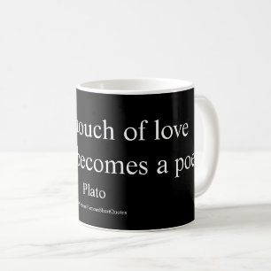 Plato citaat; De Aanraking Van Liefde Koffiemok