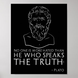 Plato citeert over het spreken van de waarheid - O Poster