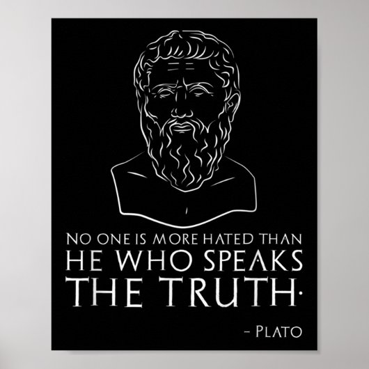 Plato citeert over het spreken van de waarheid - O Poster (Voorkant)