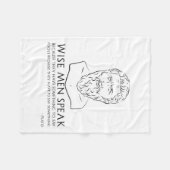 Plato citeert wijze Mannen en dwazen - Oudgrieks Fleece Deken (Voorkant (Horizontaal))