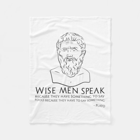 Plato citeert wijze Mannen en dwazen - Oudgrieks Fleece Deken (Voorkant)
