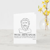 Plato citeert wijze Mannen en dwazen - Oudgrieks Kaart (Gele Bloem)