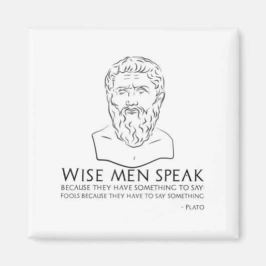 Plato citeert wijze Mannen en dwazen - Oudgrieks Magneet (Voorkant)