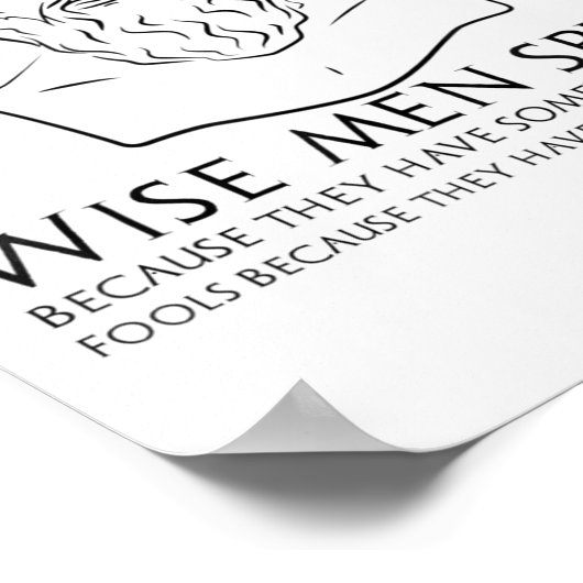 Plato citeert wijze Mannen en dwazen - Oudgrieks Poster (Hoek)