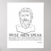 Plato citeert wijze Mannen en dwazen - Oudgrieks Poster (Voorkant)