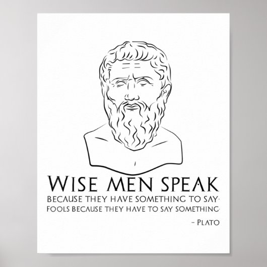 Plato citeert wijze Mannen en dwazen - Oudgrieks Poster (Voorkant)