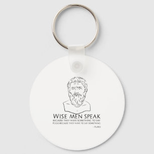 Plato citeert wijze Mannen en dwazen - Oudgrieks Sleutelhanger