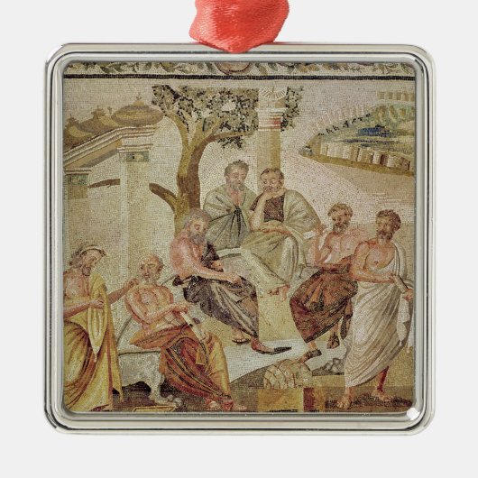 Plato Converteert met zijn leerlingen Metalen Ornament (Voorkant)