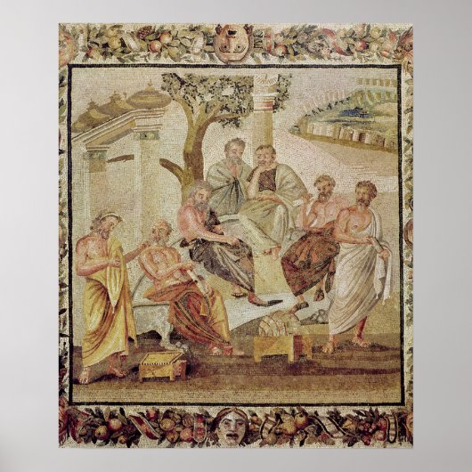 Plato Converteert met zijn leerlingen Poster (Voorkant)