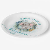 Plato de papel Baby Shower "Baby Koala" Papieren Bordje (Gekanteld)