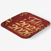 Plato de Papel con Diseño “Feliz 2025–2026” | Deco Papieren Bordje (Gebogen)