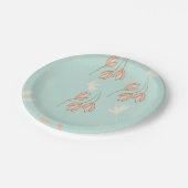 Plato de papel con diseño floral. papieren bordje (Gekanteld)