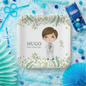 Plato de papel cuadrado HUGO Primera Comunión Papieren Bordje (Feest)