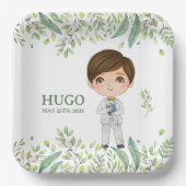 Plato de papel cuadrado HUGO Primera Comunión Papieren Bordje (Voorkant)