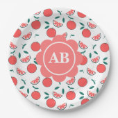 Plato de papel diseño melocotones papieren bordje (Voorkant)